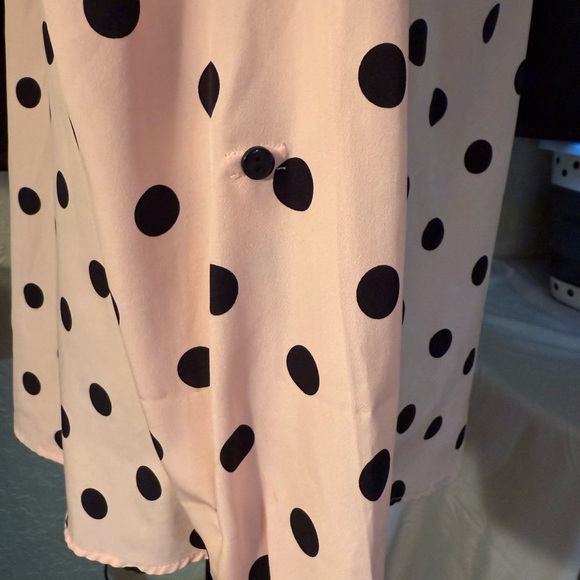NY Collection Blush Button-Down with Black Dots - Picture 4 of 16